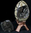 Septarian Dragon Egg Geode With Removable Section #33505-1